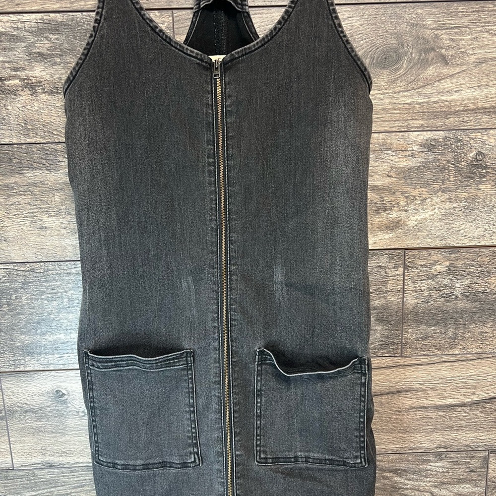 Hollister Charcoal Zip-Up Dress